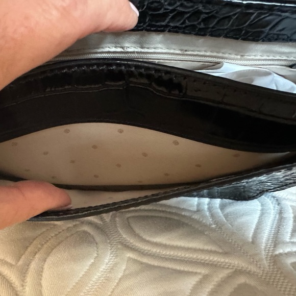 Kate Spade Shoulder Bag - Black Patent Leather Crocodile with buckles - Picture 15 of 16